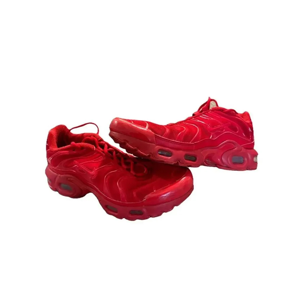 Nike Air Max Plus TN RED Athletic Shoes Sneakers Sz 7Y 655020-053